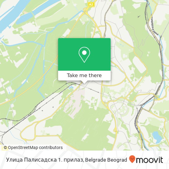 Улица Палисадска 1. прилаз mapa