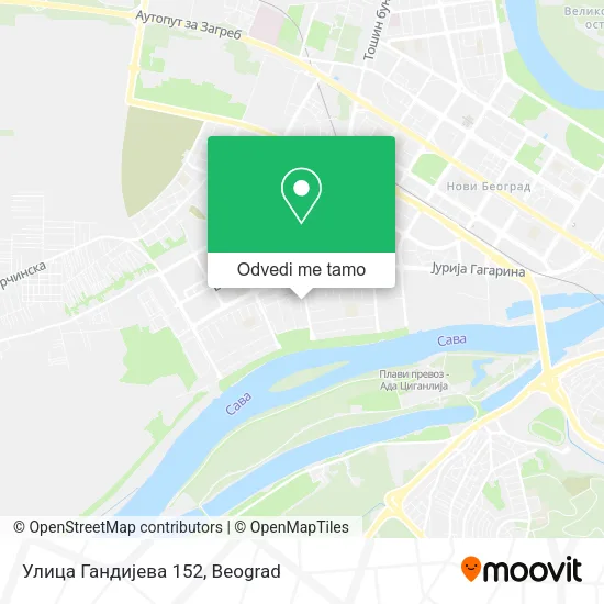 Улица Гандијева 152 mapa