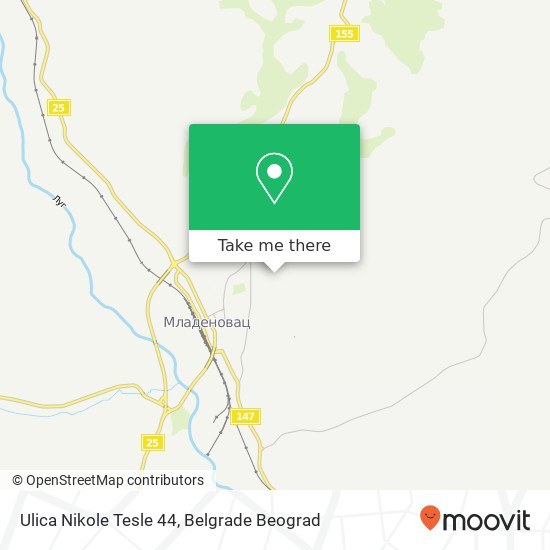 Ulica Nikole Tesle 44 mapa