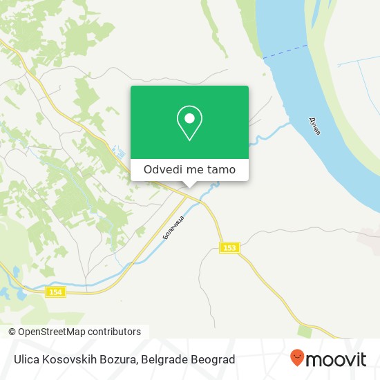 Ulica Kosovskih Bozura mapa