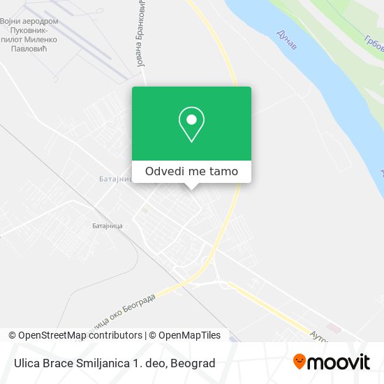 Ulica Brace Smiljanica 1. deo mapa