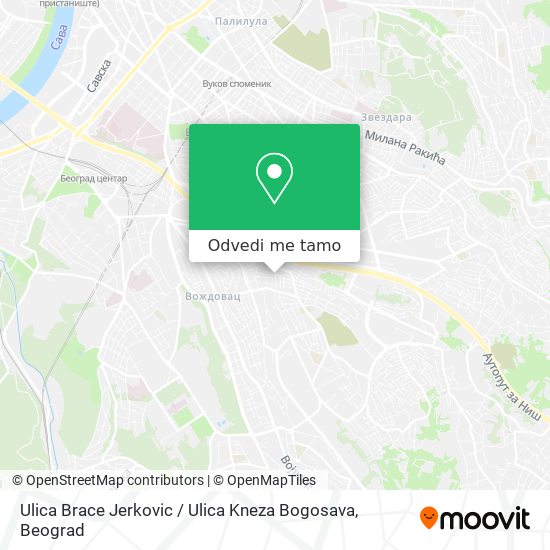 Ulica Brace Jerkovic / Ulica Kneza Bogosava mapa