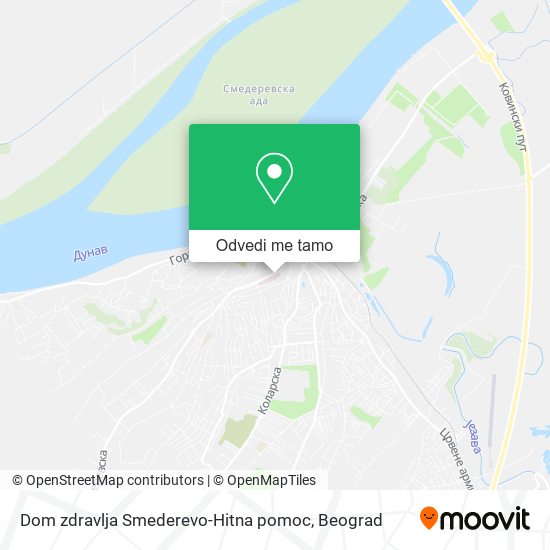 Dom zdravlja Smederevo-Hitna pomoc mapa