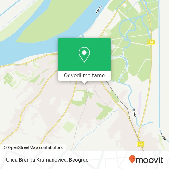 Ulica Branka Krsmanovica mapa