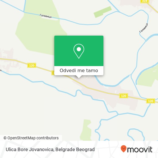 Ulica Bore Jovanovica mapa