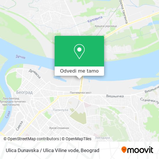 Ulica Dunavska / Ulica Viline vode mapa