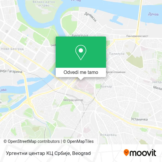Ургентни центар КЦ Србије mapa