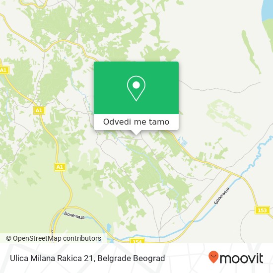 Ulica Milana Rakica 21 mapa