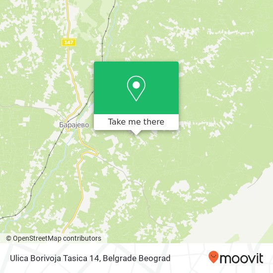 Ulica Borivoja Tasica 14 mapa