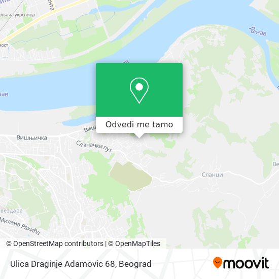 Ulica Draginje Adamovic 68 mapa