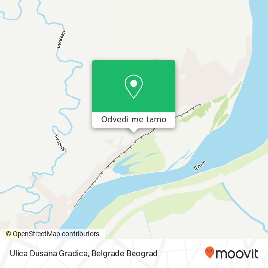 Ulica Dusana Gradica mapa