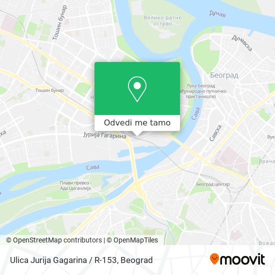 Ulica Jurija Gagarina / R-153 mapa