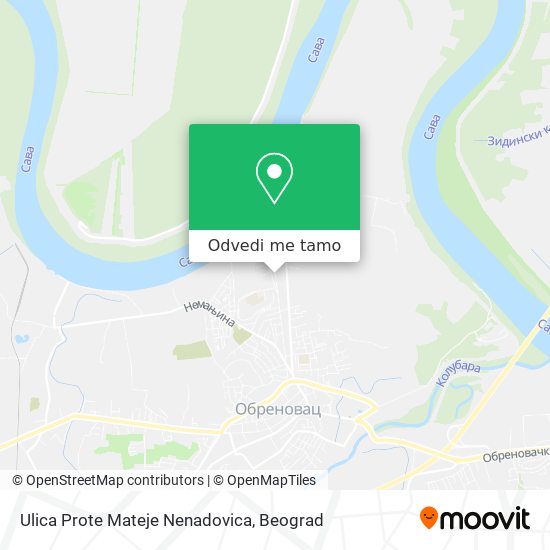 Ulica Prote Mateje Nenadovica mapa