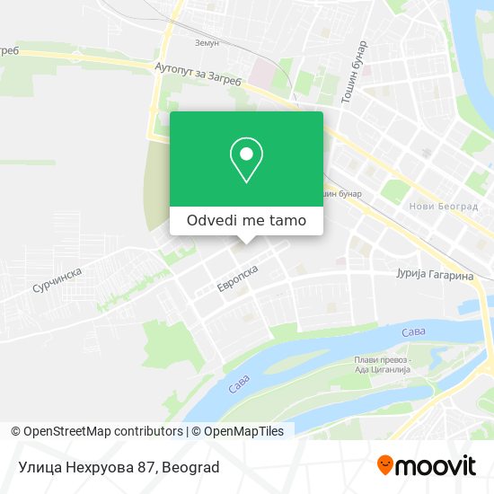 Улица Нехруова 87 mapa