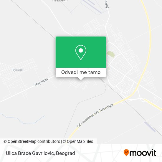 Ulica Brace Gavrilovic mapa