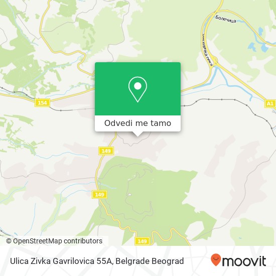 Ulica Zivka Gavrilovica 55A mapa