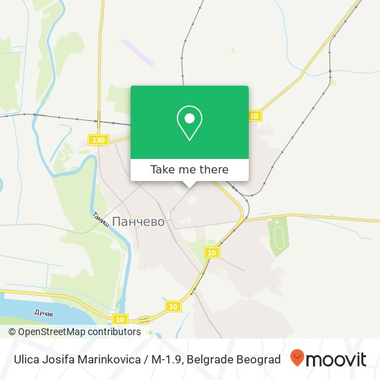 Ulica Josifa Marinkovica / M-1.9 mapa
