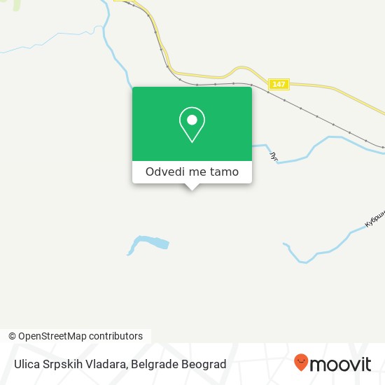 Ulica Srpskih Vladara mapa