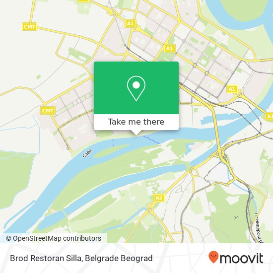 Brod Restoran Silla mapa