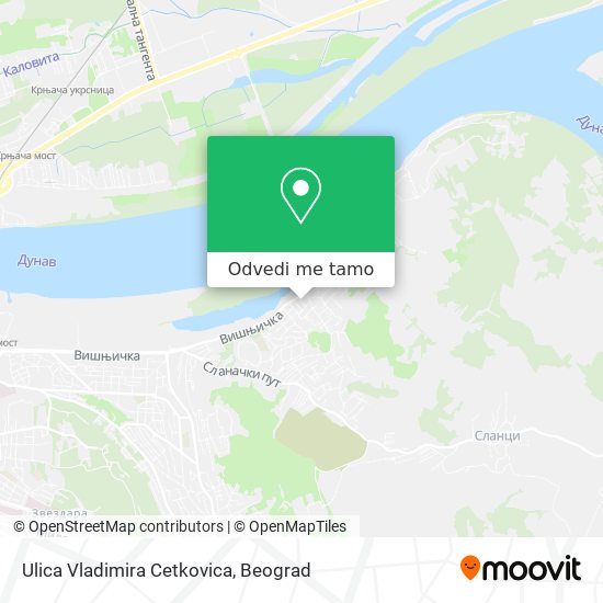 Ulica Vladimira Cetkovica mapa