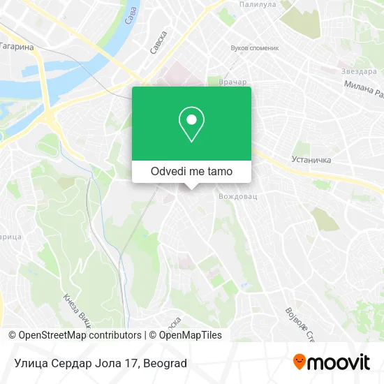 Улица Сердар Јола 17 mapa