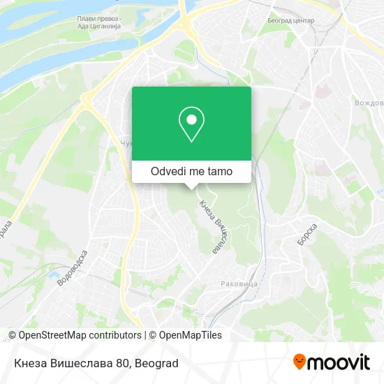 Кнеза Вишеслава 80 mapa