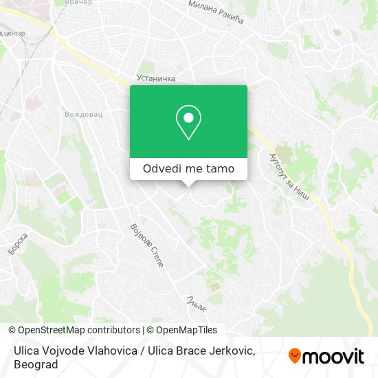 Ulica Vojvode Vlahovica / Ulica Brace Jerkovic mapa