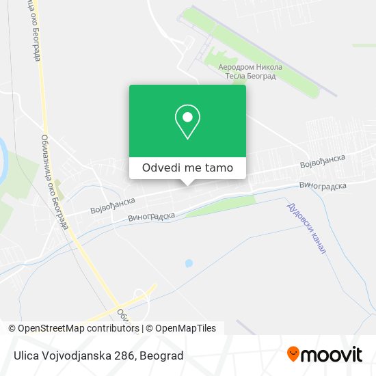 Ulica Vojvodjanska 286 mapa