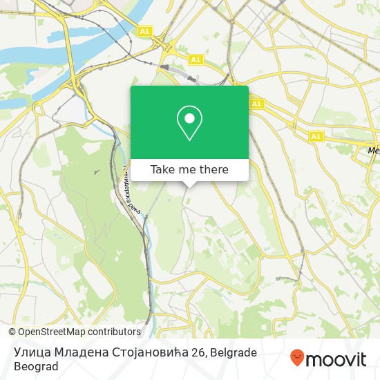 Улица Младена Стојановића 26 mapa
