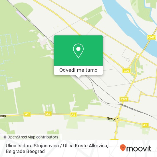 Ulica Isidora Stojanovica / Ulica Koste Alkovica mapa