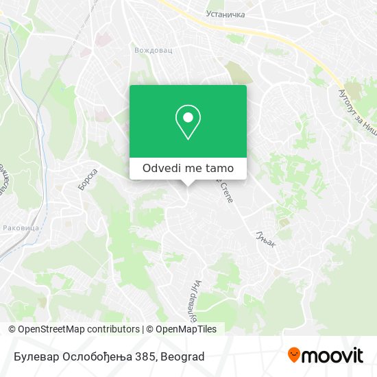 Булевар Ослобођења 385 mapa