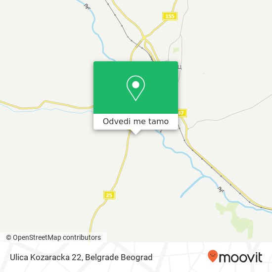 Ulica Kozaracka 22 mapa