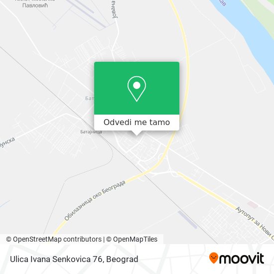 Ulica Ivana Senkovica 76 mapa