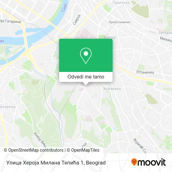 Улица Хероја Милана Тепића 1 mapa