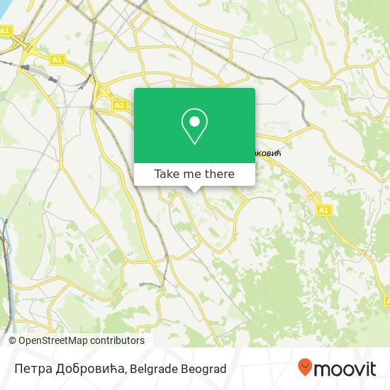 Петра Добровића mapa