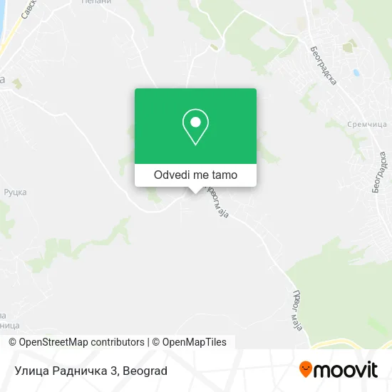 Улица Радничка 3 mapa