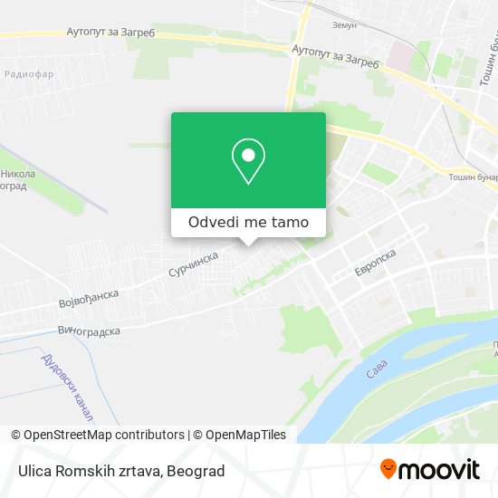 Ulica Romskih zrtava mapa