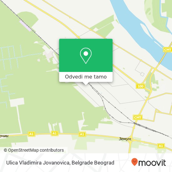 Ulica Vladimira Jovanovica mapa