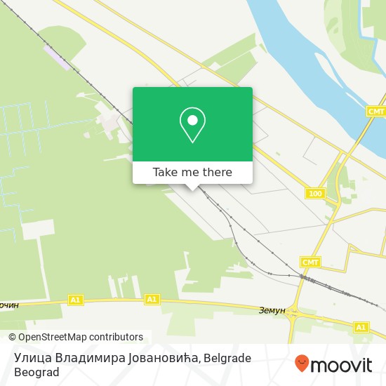 Улица Владимира Јовановића mapa
