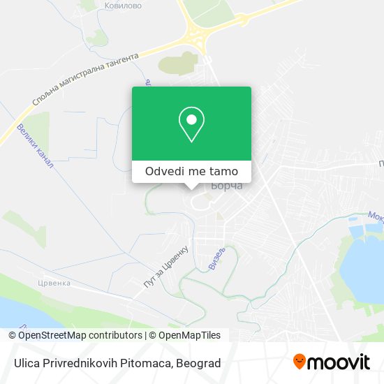 Ulica Privrednikovih Pitomaca mapa