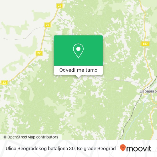 Ulica Beogradskog bataljona 30 mapa