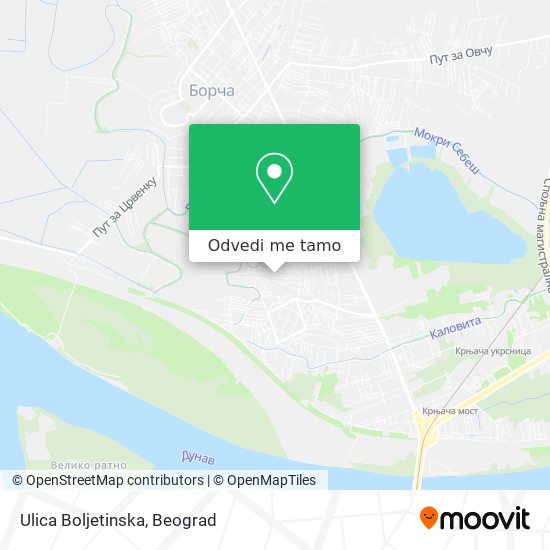 Ulica Boljetinska mapa