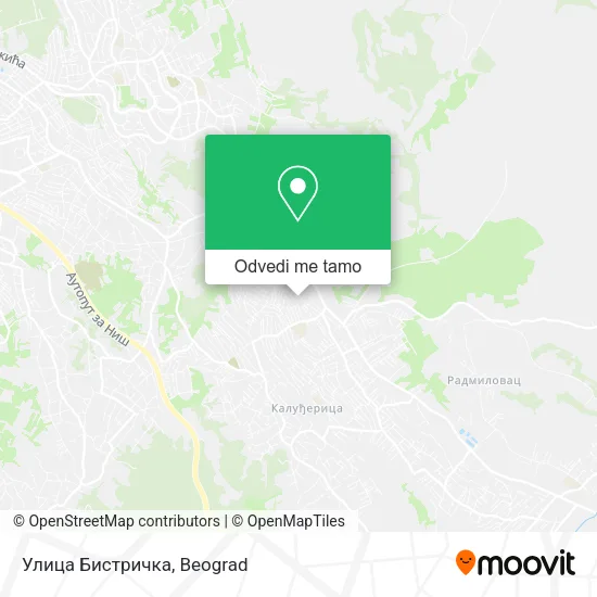 Улица Бистричка mapa