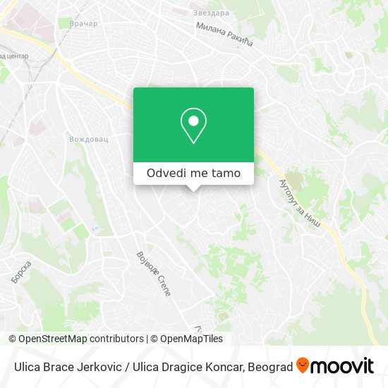 Ulica Brace Jerkovic / Ulica Dragice Koncar mapa