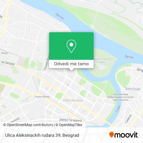 Ulica Aleksinackih rudara 39 mapa