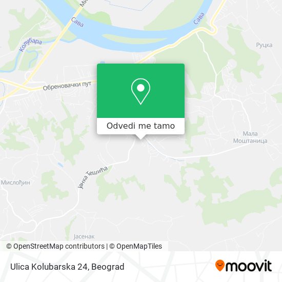 Ulica Kolubarska 24 mapa