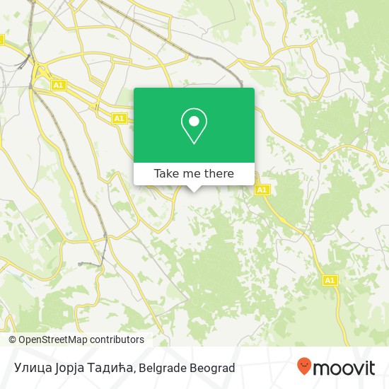 Улица Јорја Тадића mapa