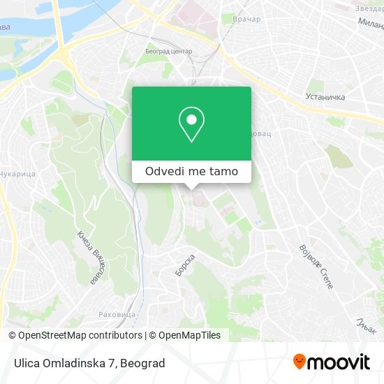 Ulica Omladinska 7 mapa