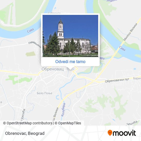 Obrenovac mapa