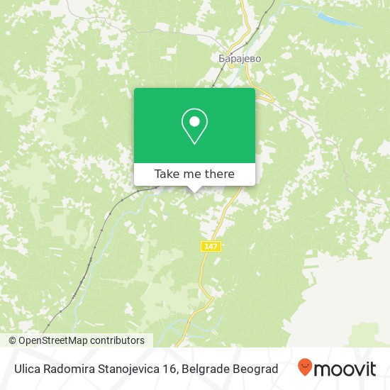 Ulica Radomira Stanojevica 16 mapa